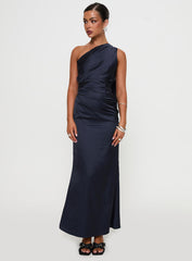 Dulcia One Shoulder Maxi Dress Blue